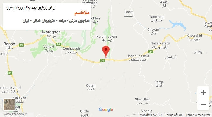 روستای ملآقاسم بر روی نقشه