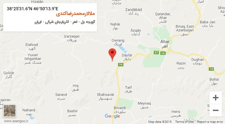 روستای ملالارمحمدرضاکندی بر روی نقشه