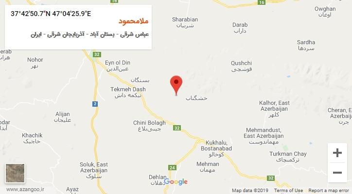 روستای ملامحمود بر روی نقشه