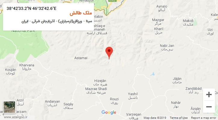 روستای ملک طالش بر روی نقشه