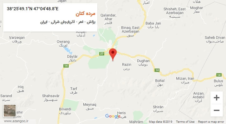 روستای مرده کتان بر روی نقشه