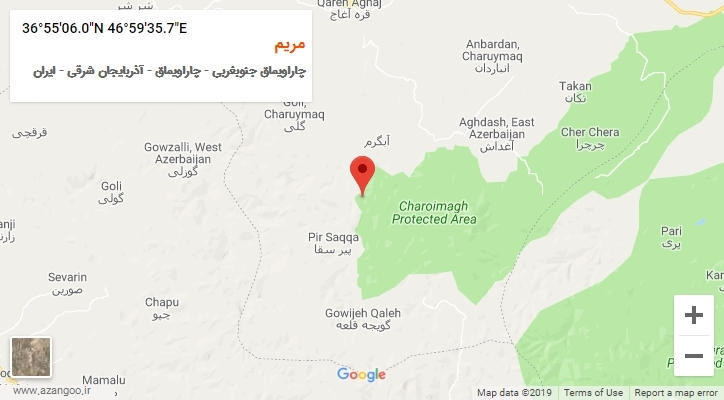 روستای مریم بر روی نقشه