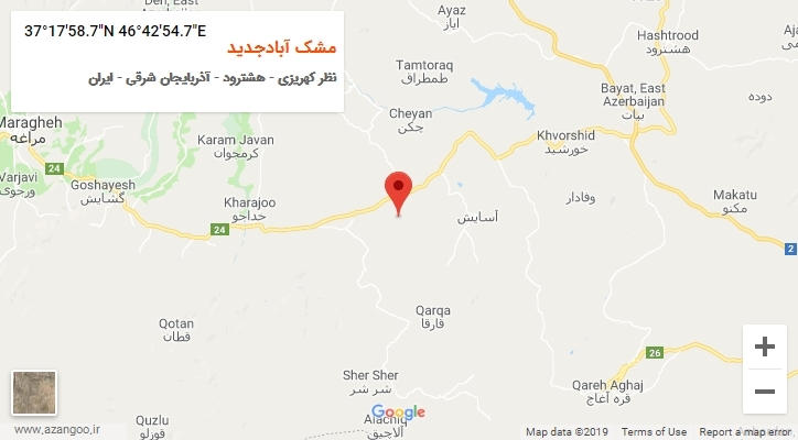 روستای مشک آبادجدید بر روی نقشه