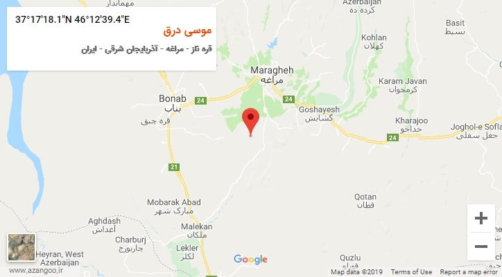 روستای موسی درق بر روی نقشه