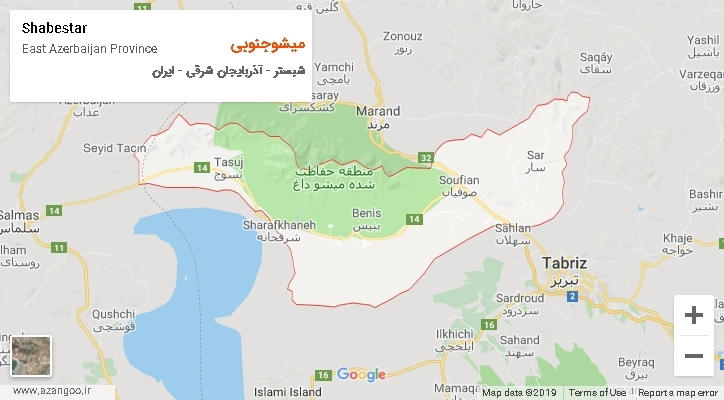 دهستان میشوجنوبی بر روی نقشه