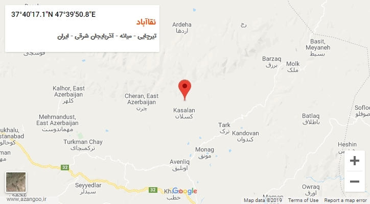 روستای نقاآباد بر روی نقشه