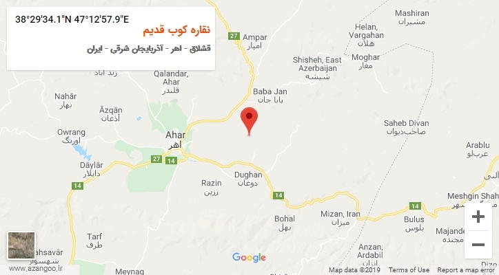 روستای نقاره کوب قدیم بر روی نقشه