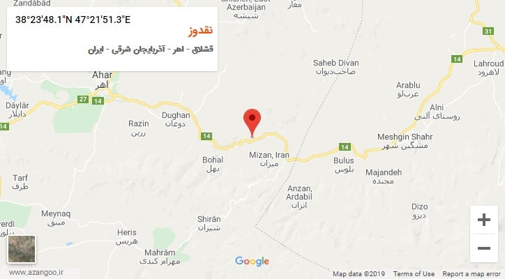 روستای نقدوز بر روی نقشه