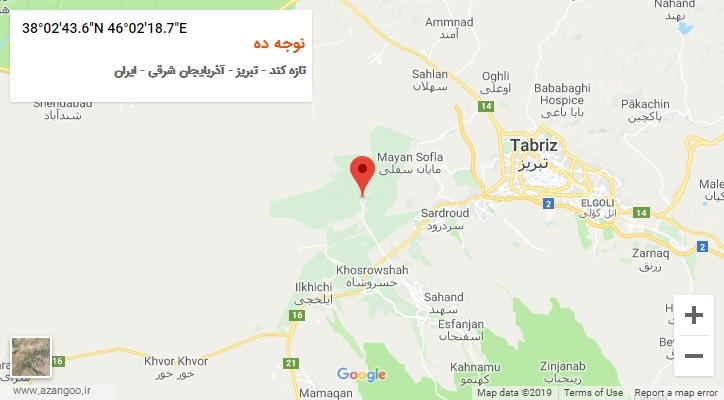 روستای نوجه ده بر روی نقشه