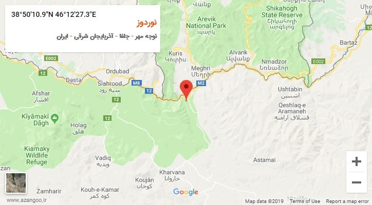 روستای نوردوز بر روی نقشه