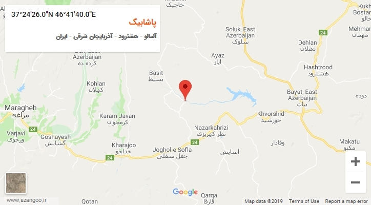 روستای پاشابیگ بر روی نقشه