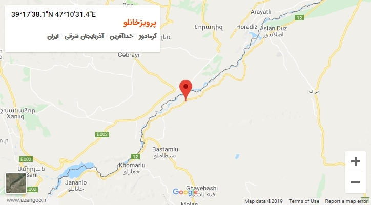 روستای پرویزخانلو بر روی نقشه