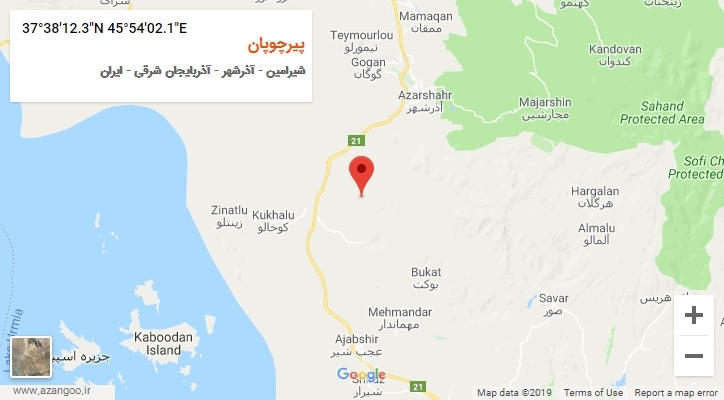 روستای پیرچوپان بر روی نقشه
