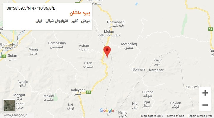 روستای پیره ماشان بر روی نقشه