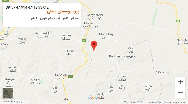 روستای پیره یوسفیان سفلی بر روی نقشه