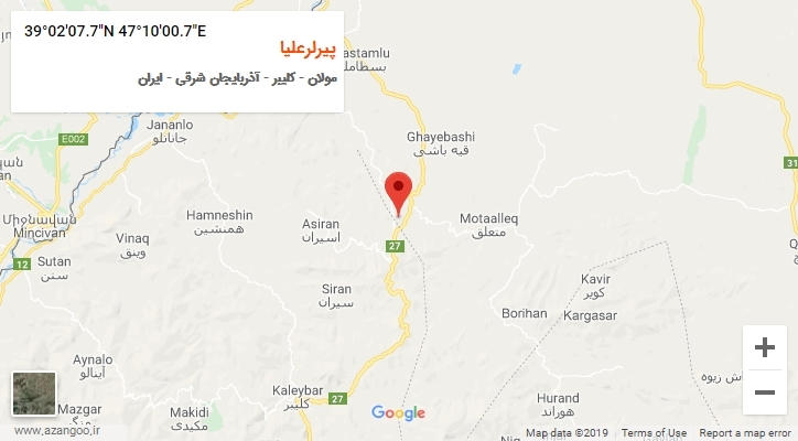 روستای پیرلرعلیا بر روی نقشه