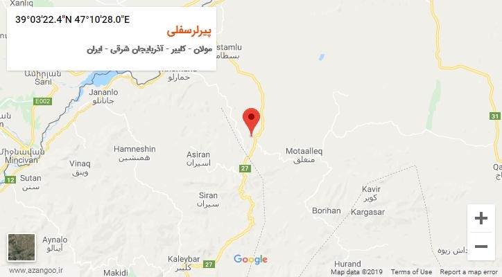 روستای پیرلرسفلی بر روی نقشه