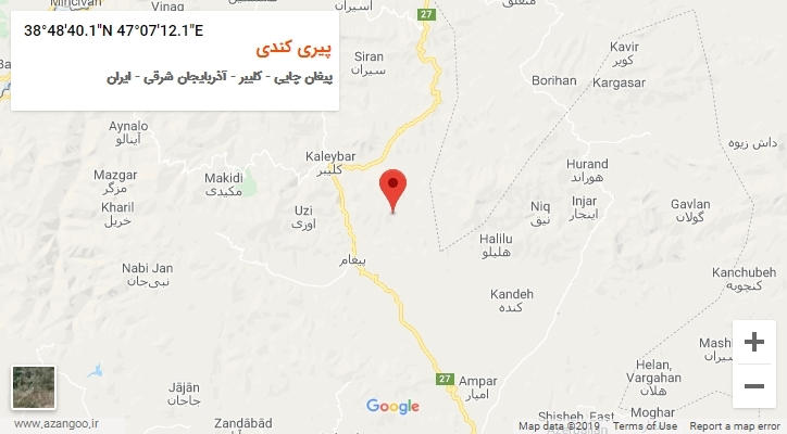 روستای پیری کندی بر روی نقشه
