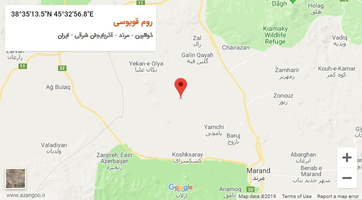 روستای روم قویوسی بر روی نقشه