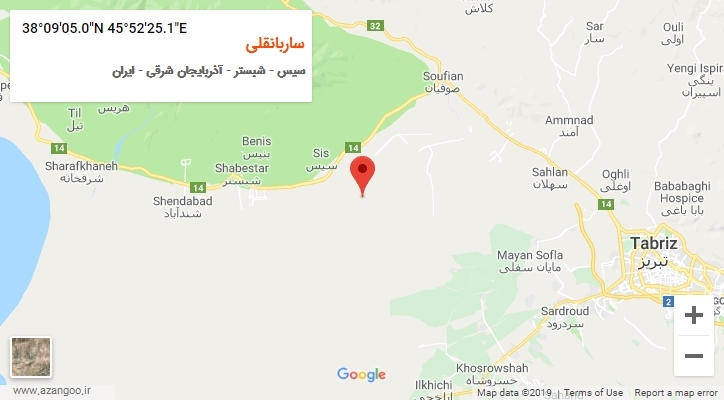 روستای ساربانقلی بر روی نقشه
