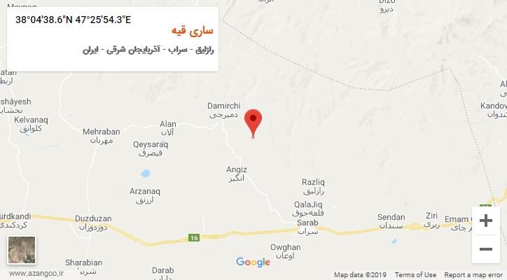 روستای ساری قیه بر روی نقشه