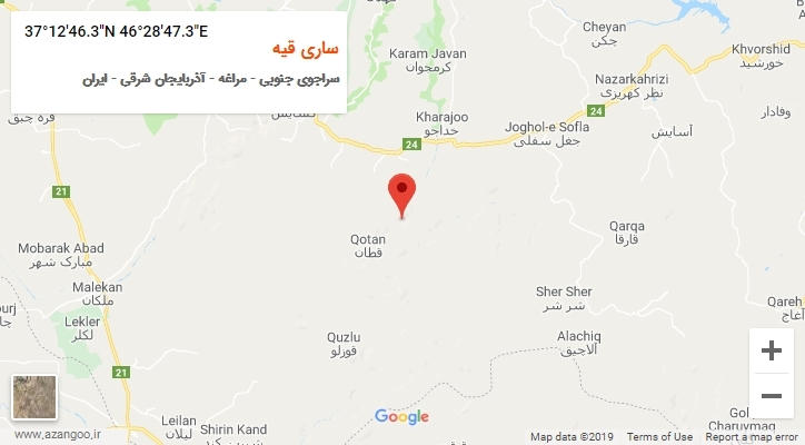 روستای ساری قیه بر روی نقشه