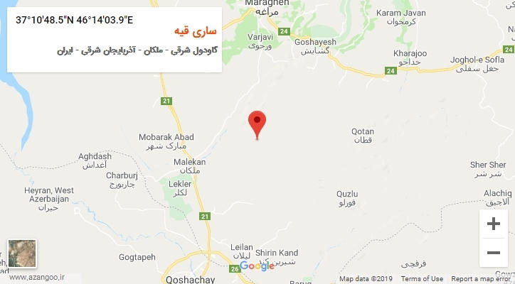 روستای ساری قیه بر روی نقشه