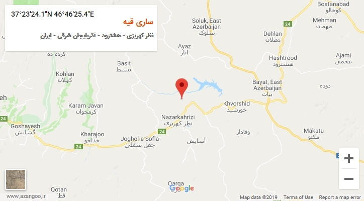 روستای ساری قیه بر روی نقشه