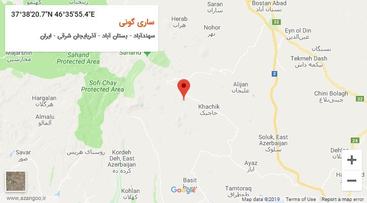 روستای ساری گونی بر روی نقشه