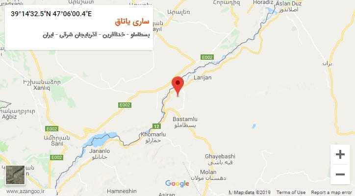 روستای ساری یاتاق بر روی نقشه
