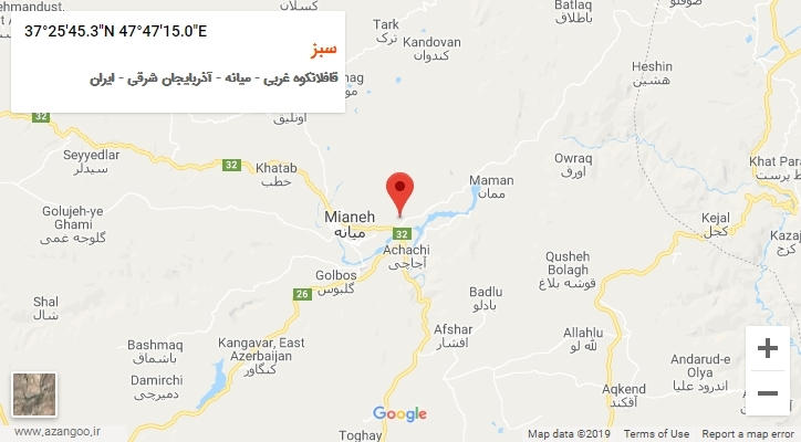 روستای سبز بر روی نقشه