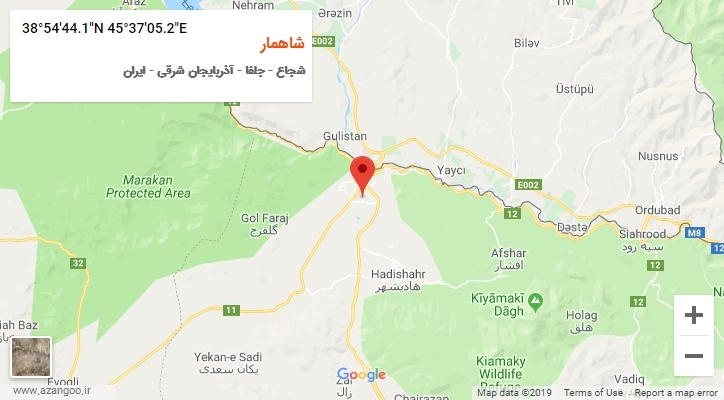 روستای شاهمار بر روی نقشه