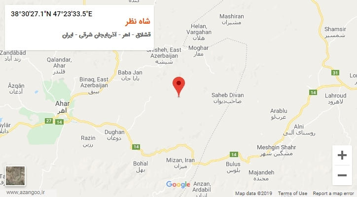 روستای شاه نظر بر روی نقشه