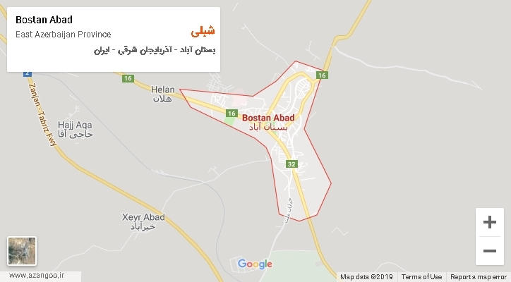 دهستان شبلی بر روی نقشه