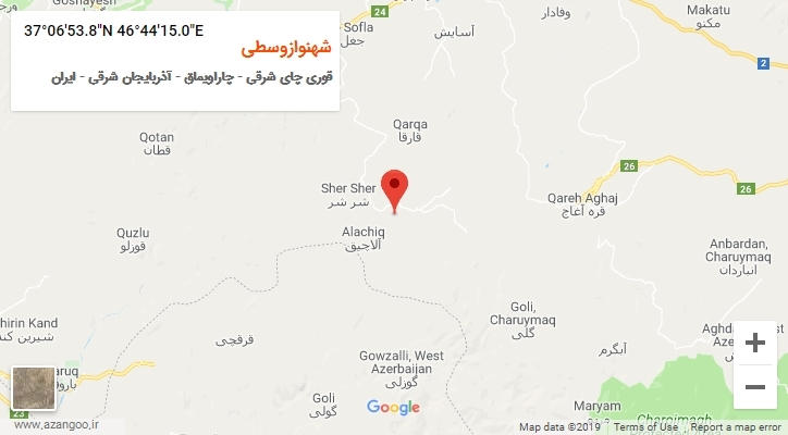 روستای شهنوازوسطی بر روی نقشه