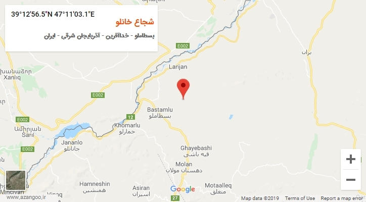 روستای شجاع خانلو بر روی نقشه