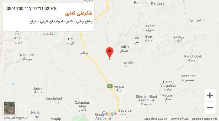روستای شکرعلی کندی بر روی نقشه