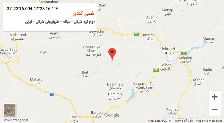 روستای شمی کندی بر روی نقشه