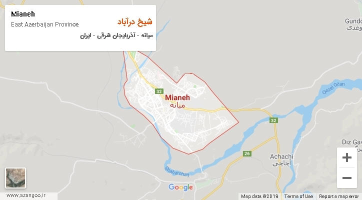 دهستان شیخ درآباد بر روی نقشه
