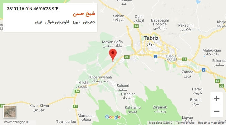 روستای شیخ حسن بر روی نقشه
