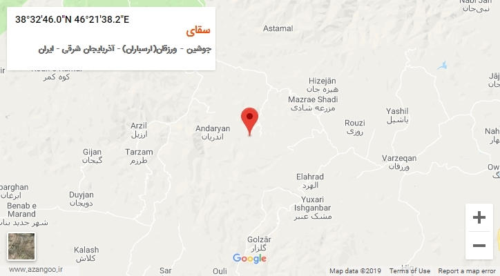 روستای سقای بر روی نقشه