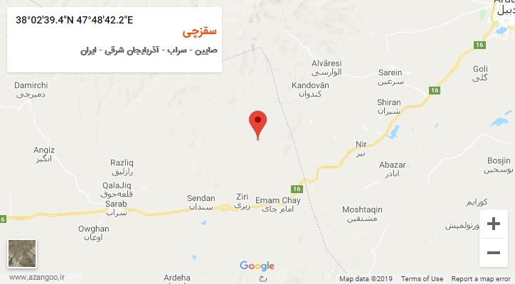روستای سقزچی بر روی نقشه