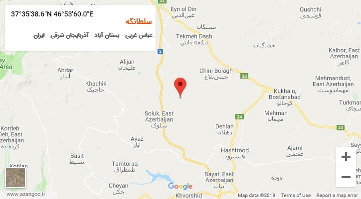 روستای سلطانگه بر روی نقشه