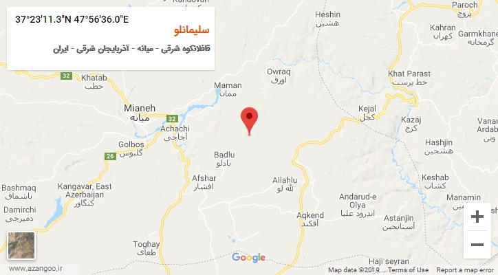 روستای سلیمانلو بر روی نقشه