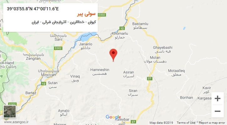 روستای سولی پیر بر روی نقشه