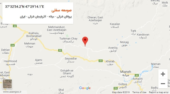 روستای صومعه سفلی بر روی نقشه