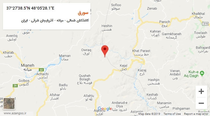 روستای سورق بر روی نقشه