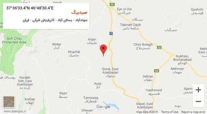 روستای صیدبیگ بر روی نقشه