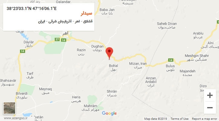 روستای سیدلر بر روی نقشه