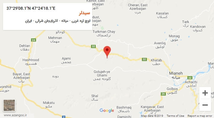 روستای سیدلر بر روی نقشه
